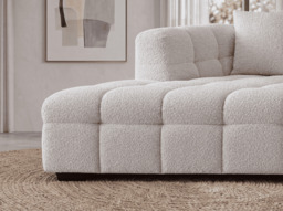 Aluxo Tribeca Right Hand Corner Sofa in Oatmeal Boucle Fabric - thumbnail 2