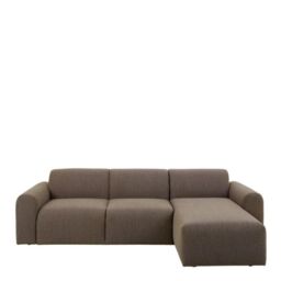 Midfield Right Hand Facing 2 Seater Chaise Longue in Boucle Taupe Fabric - thumbnail 3