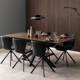 Heaven Extendable Dining Table with Ceramic Rusty Brown Top 168210cm - thumbnail 2