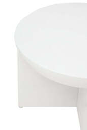 Knutsford Whitewash Mango Wood Round Coffee Table – Contemporary Round Coffee Table - thumbnail 5