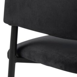 Lima Dining Chair with Armrest in Black Set of 2 - thumbnail 6
