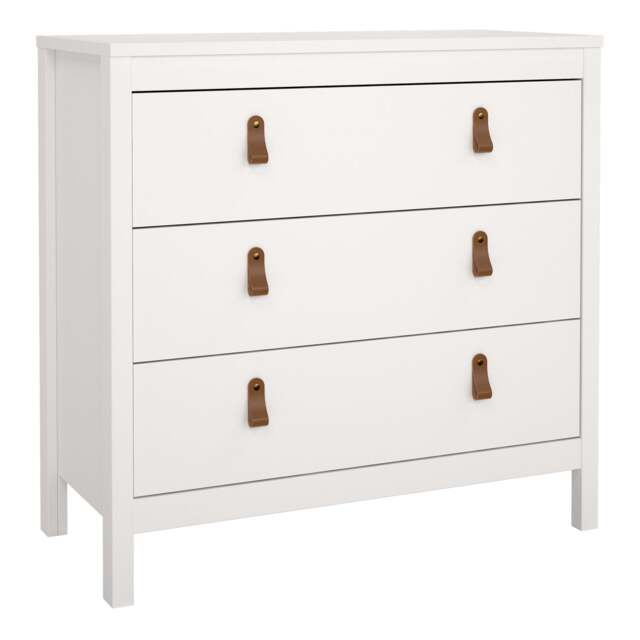 Barcelona Chest 3 Drawers in White - image 1