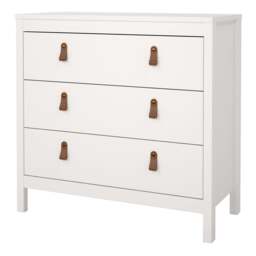 Barcelona Chest 3 Drawers in White - thumbnail 3