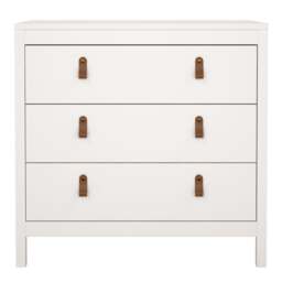 Barcelona Chest 3 Drawers in White - thumbnail 2