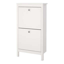 Madrid Shoe Cabinet 2 Flip Down Doors White - thumbnail 3