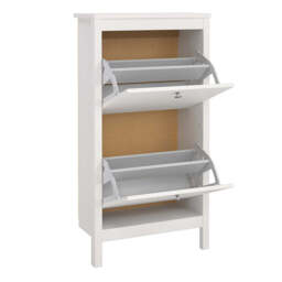 Madrid Shoe Cabinet 2 Flip Down Doors White - thumbnail 5