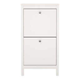 Madrid Shoe Cabinet 2 Flip Down Doors White - thumbnail 2