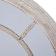 Washed Wood Round Framed Mirror - thumbnail 3
