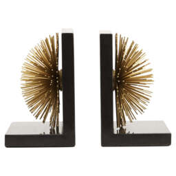 Breeze Set of Two Gold Finish Starburst Bookends - thumbnail 5