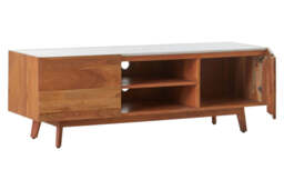Altrincham 2-Door White Marble Media Unit – Luxury TV & Storage Unit - thumbnail 3