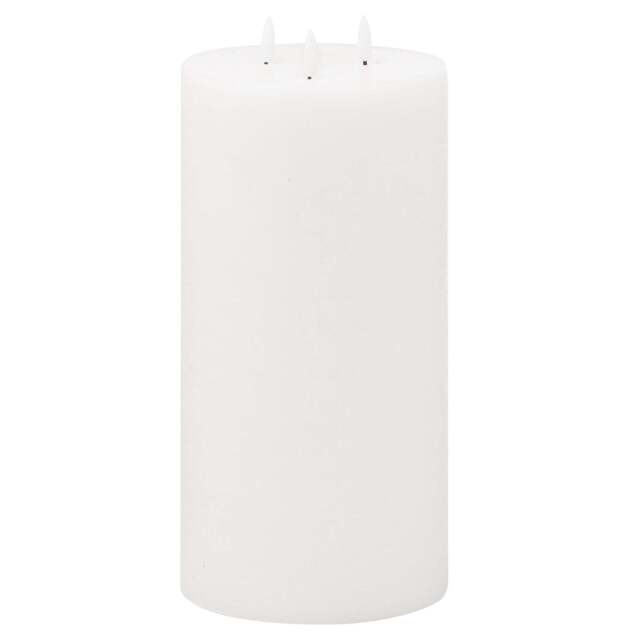A Grand & Pure Glow: LED White Wax Candle