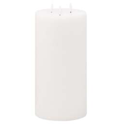 A Grand & Pure Glow: LED White Wax Candle