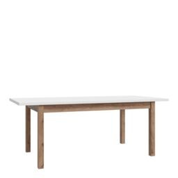 Wensley Dining Table in Light Grey and Oak 160.4x90cm - thumbnail 4