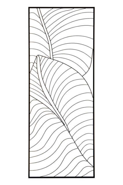 Whisper Wall Art – Black Leaf Design (Large) - image 1