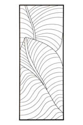 Whisper Wall Art – Black Leaf Design (Large)