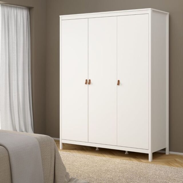Barcelona Wardrobe with 3 Doors in White - image 1