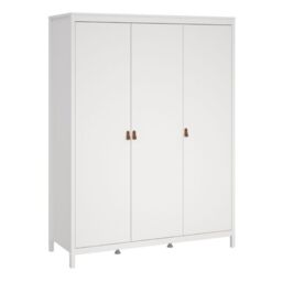 Barcelona Wardrobe with 3 Doors in White - thumbnail 2