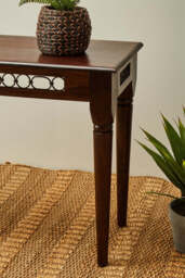 Rill Console Table – Dark Sheesham Wood - thumbnail 6