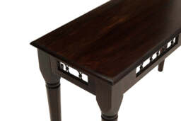 Rill Console Table – Dark Sheesham Wood - thumbnail 4