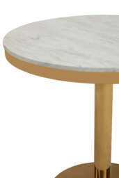 Isola Round Marble Dining Table – Gold Base - thumbnail 5
