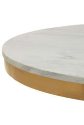 Isola Round Marble Dining Table – Gold Base - thumbnail 2