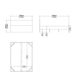 Naia Double Bed Frame 4ft6 (140 x 190cm) in White High Gloss Finish - thumbnail 5