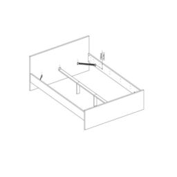 Naia Double Bed Frame 4ft6 (140 x 190cm) in White High Gloss Finish - thumbnail 6