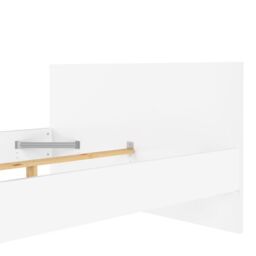 Naia Double Bed Frame 4ft6 (140 x 190cm) in White High Gloss Finish - thumbnail 4