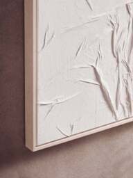 Painted Hand Fabric Wall White Art Sundown Sculptural - thumbnail 3