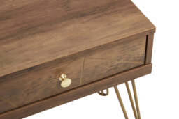 Chelmsford 1-Drawer Side Table with Hairpin Legs – Industrial Accent Table - thumbnail 2