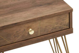 Chelmsford 1-Drawer Side Table with Hairpin Legs – Industrial Accent Table - thumbnail 5