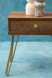Chelmsford 1-Drawer Side Table with Hairpin Legs – Industrial Accent Table - thumbnail 6
