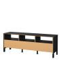 Barcelona TV Unit with 3 Drawers in Matte Black Finish - thumbnail 3