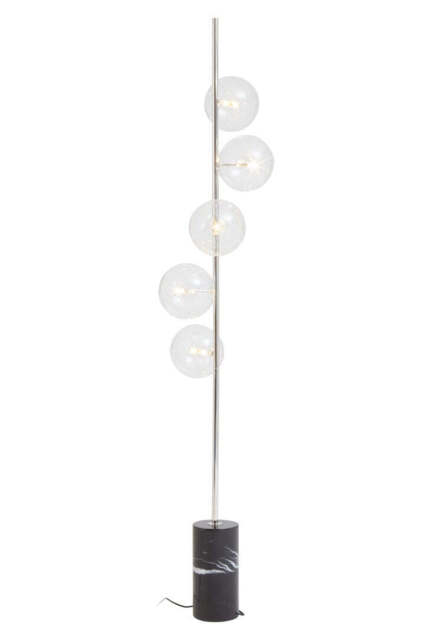 Valemont Floor Lamp – Nickel & Black Marble - image 1