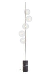 Valemont Floor Lamp – Nickel & Black Marble - thumbnail 1