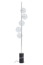 Valemont Floor Lamp – Nickel & Black Marble - thumbnail 6