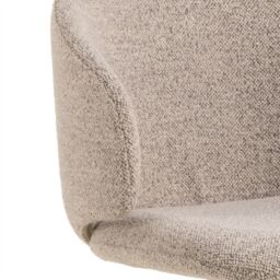 Ella Swivel Dining Chair in Beige Fabric Upholstery - thumbnail 5