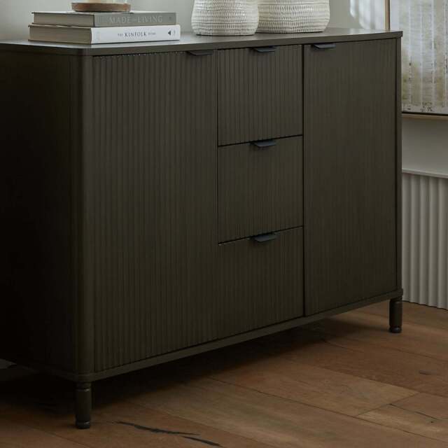 Reed Collection 3 Drawer 2 Door Cabinet – Modern Storage Unit for Living Room & Hallway - image 1