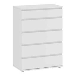Nova 5 Drawer Chest in White - thumbnail 3