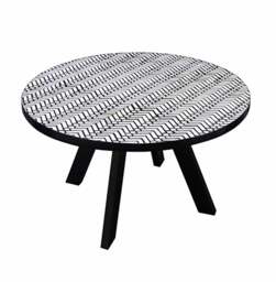 Olvera Dining Table - Mono Inlay Print