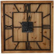 Williston Square Wooden Large Wall Clock - thumbnail 1