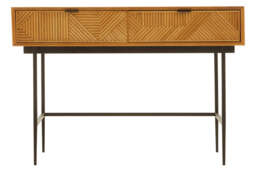 Tunbridge Natural Wood Console Table – Timeless Contemporary Hallway Table - thumbnail 1