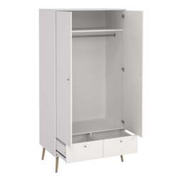 Cumbria Wardrobe with 2 Doors + 2 Drawers White - thumbnail 5