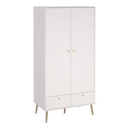 Cumbria Wardrobe with 2 Doors + 2 Drawers White