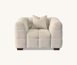 Aluxo Tribeca Sofa Range in Oatmeal Boucle Fabric - thumbnail 3