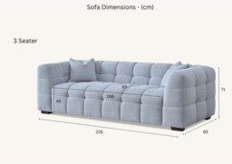 Aluxo Tribeca Sofa Range in Oatmeal Boucle Fabric - thumbnail 2