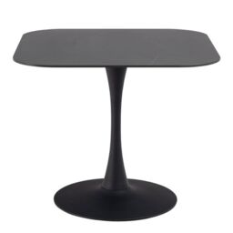 Malta Ceramic Square Dining Table in Black 90x75cm - thumbnail 4