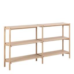 Braidwood Bookcase with 4 Shelves in White Oak Veneer - thumbnail 1