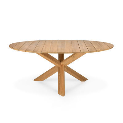 Circle Outdoor Round table - / Teak - Ø 163 cm / 6 people by Ethnicraft Natural wood