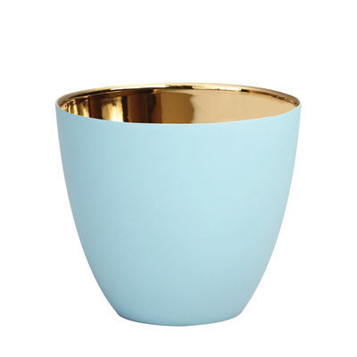 Summer Large Candle holder - / H 8 cm - Porcelain by & klevering Blue